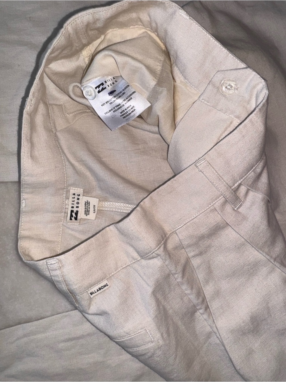 Billabong White Tank Top and Crème Trousers Set - Picture 2 of 11